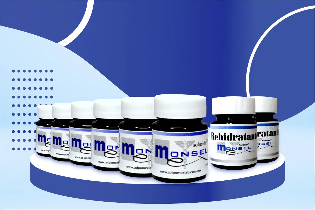 Solución de Monsel 8ml (juego de 6 frascos de Monsel + 2 frascos de rehidratante)